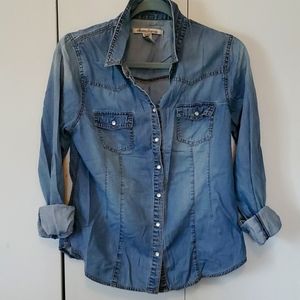 American Rag Pearl Snap Denim Shirt